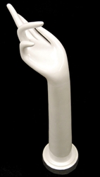 16.5" Ladies Right Glove Hand in White Plastic from www.zingdisplay.com