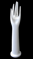 16" Ladies Right Glove Hand in White Plastic from www.zingdisplay.com