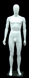 Unbreakable Male Egghead Mannequin in White