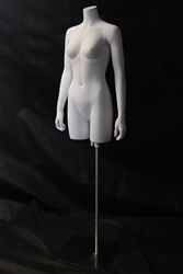 Female 3/4 Torso Display Form in White