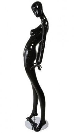 Glossy Black Abstract Vogue Female Mannequin