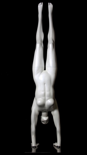 Glossy Pearl Abstract Female Handstand Yoga Mannequin