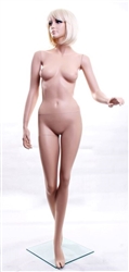 Standing Female Mannequin in a walking pose and Realistic Facial Features from www.zingdisplay.com