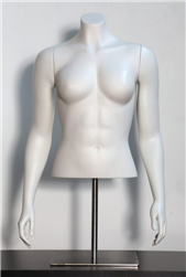High End Fit Matte White Headless Female Torso - Straight Arms