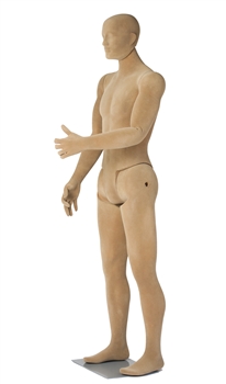 Tan Adjustable Mannequin with Facial Features