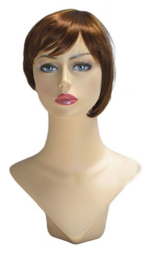 Gingerbread Womans Bob wig for mannequin or head display