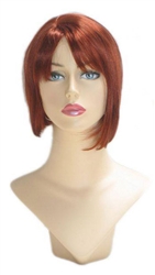 Red Womans Bob wig for mannequin or head display