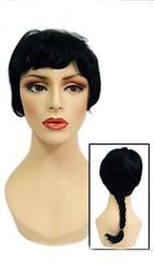 Black Ponytail wig for mannequin or head display