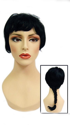 Black Ponytail wig for mannequin or head display