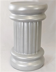 Pedestal Base for Sitting Mannequins - Silver