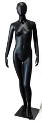 Matte Black Abstract Features Female Mannequin