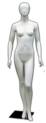 Matte White Abstract Features Female Mannequin