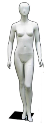 Matte White Abstract Features Female Mannequin