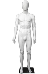 Gloss White Plastic Male Egghead Mannequin