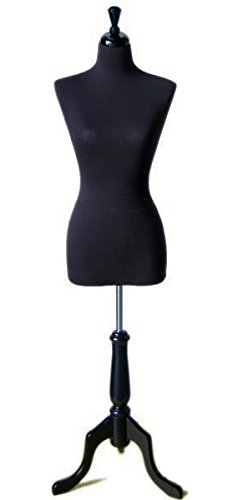 Black Pinnable Female Juniors Dress Form with Base