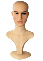 Realistic Male Mannequin Display Head