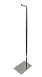51"-77" Chrome Metal Costumer Display Stand for Hanging Forms