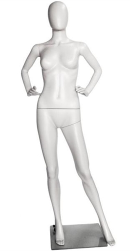 Female Egghead Mannequin in Unbreakable Plastic