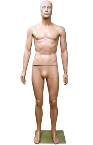 Male Mannequin in Unbreakable Fleshtone Plastic from www.zingdisplay.com
