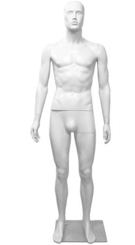 Male Mannequin in Unbreakable White Plastic from www.zingdisplay.com