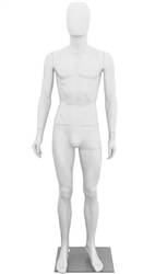 Plastic Egghead Male Mannequin in White