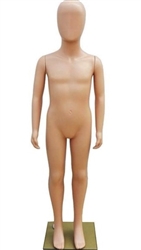 Child mannequin made of unbreakable plastic. Comes with an egghead. Arms rotate at the shoulders.
