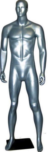 Male Mannequin in Glossy Silver from www.zingdisplay.com