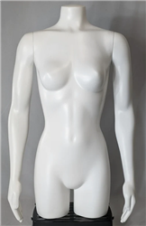 White Toned Female 3/4 Torso Form