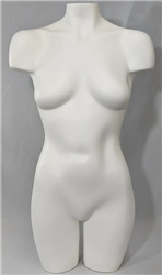 Freestanding Female 3/4 Torso Form in White
