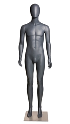 Matte Gray Male Egghead Mannequin