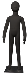 3' 2" Black Full Body Bendable Child Mannequin