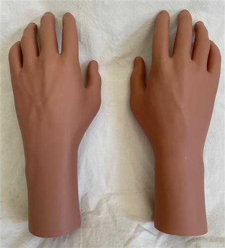 Pair of realistic male mannequin hands