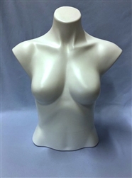 White fiberglass female torso.  Headless and armless.
