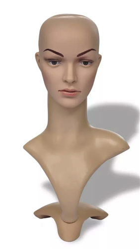 Female Display Head with Realistic Makeup