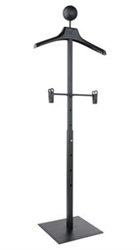46" Self Standing Adjustable White Clothing Hanger Display Stand From ZingDisplay.com