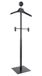 46" Self Standing Adjustable White Clothing Hanger Display Stand From ZingDisplay.com