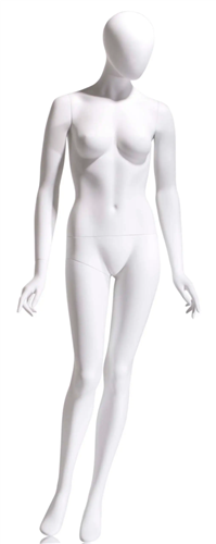 Dianna Abstract Female Mannequin Arms by Side Right Leg Forward Cameo White P5 from www.zingdisplay.com