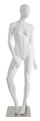 Trendy Fit Egghead Matte White Female Mannequin - Pose 2