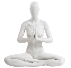 Trendy Yoga Egghead Matte White Female Mannequin
