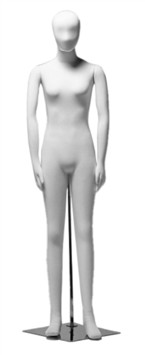 Flexible White Jersey Covered Egghead Mannequin