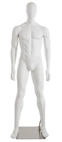 Trendy Fit Egghead Matte White Male Mannequin