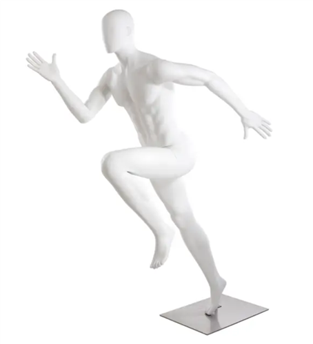 Trendy Sprinter Egghead Matte White Male Mannequin