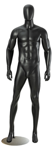 Egghead Male Mannequin with a matte black finish.