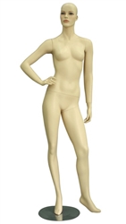 Female Mannequin with Realistic Makeup and her Hand on her Hip