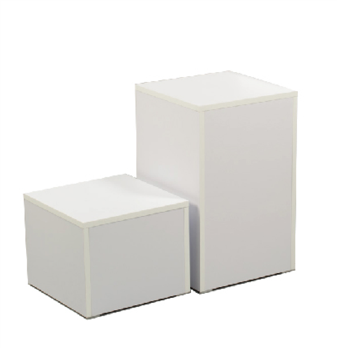 White Square Mannequin Pedestal - 12" or 24"