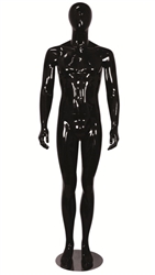 Egghead Male Mannequin Glossy Black Strait Leg