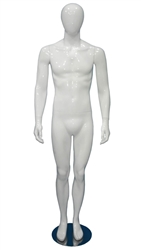 Egghead Male Mannequin Glossy White Strait Leg