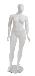 Matte White Plus Size Female Mannequin - Pose 3