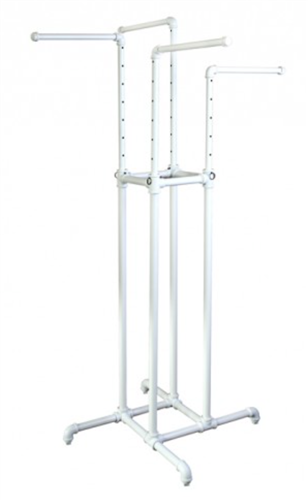 MATTE WHITE PIPE 4 WAY RACK DISPLAY