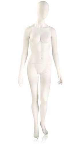 Matte White Mannequin Abstract Head Female